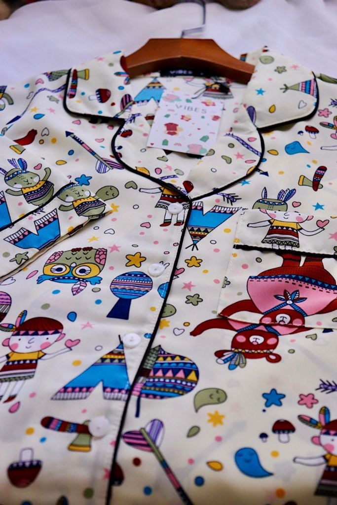 Pijama lửng Owl Cream Capri Py Set