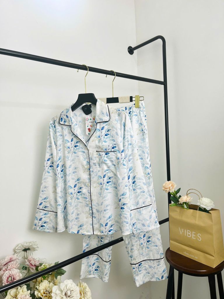Pijama dài tay Lụa gấm Lucie Long Sleeve Py Set