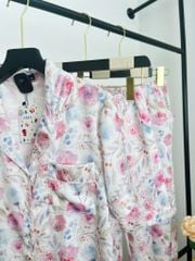Pijama dài Lụa gấm Rose Long Py Set