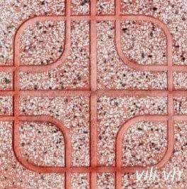 Gạch Vỉa Hè 40x40 Terrazzo Mắt Phụng Đỏ