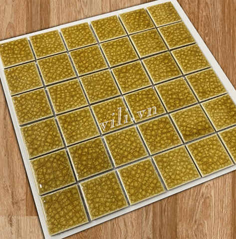 Gạch trang trí mosaic men rạn đơn sắc MHG 937