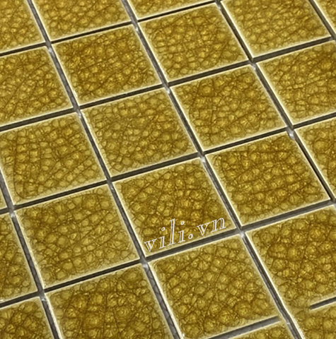 Gạch trang trí mosaic men rạn đơn sắc MHG 937