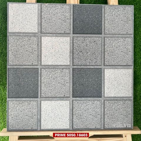 Gạch sân vườn 50X50 PRIME 18603 đá nhám dày 1.3cm
