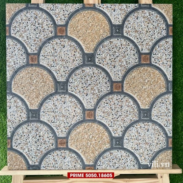 Gạch sân vườn 50X50 PRIME 18605 đá nhám dày 1.3cm