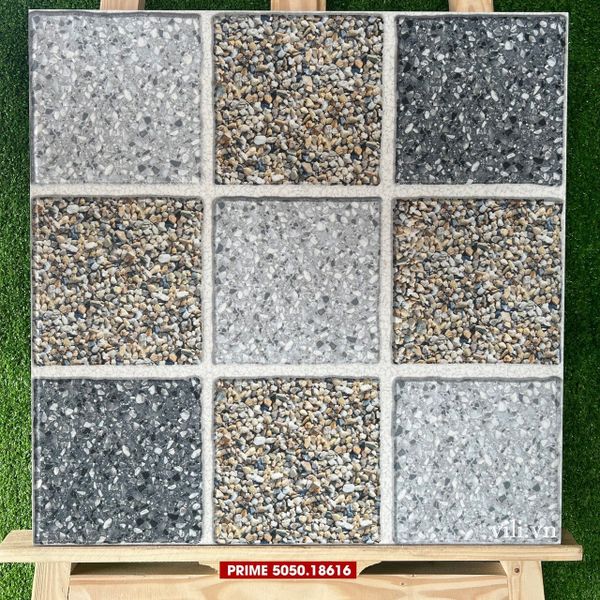 Gạch sân vườn 50X50 PRIME 18616 đá nhám dày 1.3cm