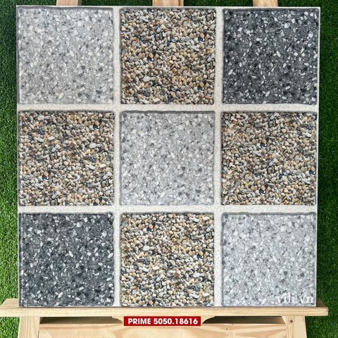 Gạch sân vườn 50X50 PRIME 18616 đá nhám dày 1.3cm