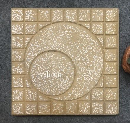 Gạch Vỉa Hè 40x40 Terrazzo Mặt Trăng Vàng