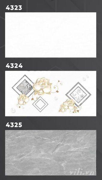 Gạch ốp tường 40X80 TASA 4323 - 4324 - 4325 bóng
