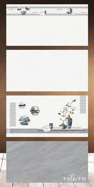 Gạch ốp tường 40x80 XSMART 40023 - 40024 - 40025 - 40026 men bóng