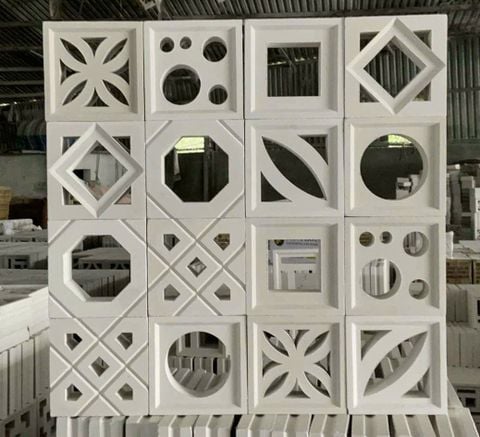 Gạch bông gió xi măng BG04 19x19 cm - Gạch thông gió