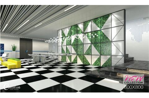 Gạch lát nền 80X80 Catalan Titan 80031 đá bóng đen trơn