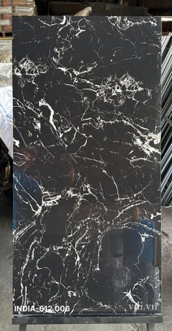 Gạch lát nền 60X120 INDIA 612006 đá bóng cao cấp đen tia chóp