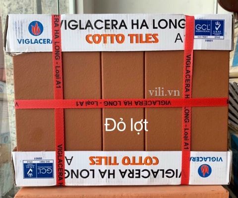 Gạch thẻ ốp trang trí 6X24 Cotto Viglacera Hạ Long đỏ nhạt