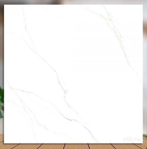 Gạch lát nền 80X80 XSMART 90010 đá bóng trắng vân mây