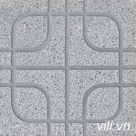 Gạch Vỉa Hè 40x40 Terrazzo Mắt Phụng Xám