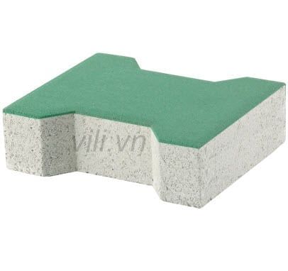 Gạch Vỉa Hè Terrazzo Chử I Xanh