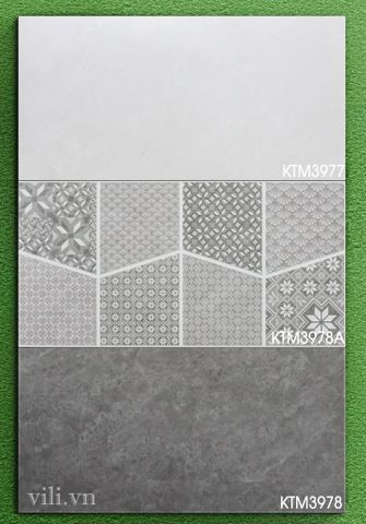 Gạch ốp tường 30X60 Viglacera KTM3977 - KTM3978A - KTM3978 men mờ
