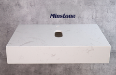 Bàn đá lavabo Minstone M201 50x70 trắng vân