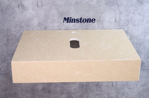 Bàn đá lavabo Minstone M203 50x70 Vàng đậm