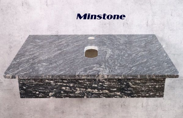 Bàn đá lavabo Minstone MG101 50x70 Granite đen vân