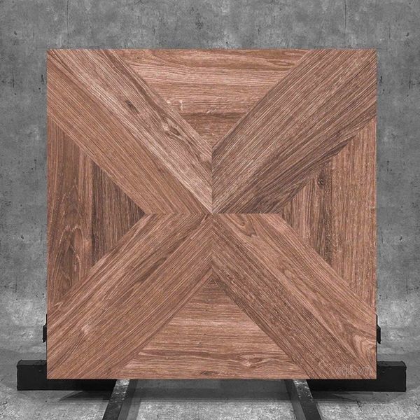 Gạch lát nền India 60x60 TEAK ALMOND đá mờ vân gỗ