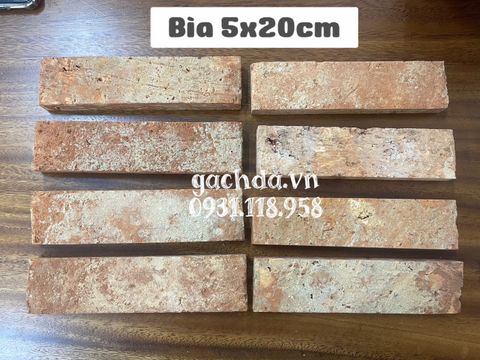 Gạch cổ Bìa ốp tường 5x20-21 hai cạnh thẳng