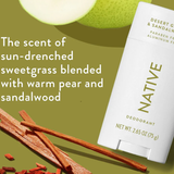  Lăn Khử Mùi Native Desert Grass & Sandalwood 75Gr (Sáp Trắng) 