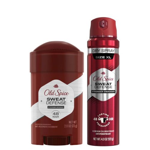  Combo Lăn - Xịt Khử Mùi Old Spice Sweat Defense Stronger Swagger 