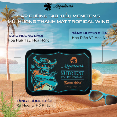  Menitems Styling Pomade Tropical Wind 100Gr 