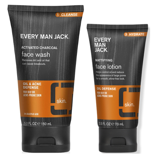  Combo Every Man Jack Activated Charcoal Oil & Acne Defense (Dành Cho Da Dầu & Mụn) 