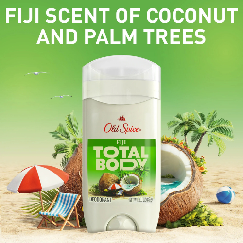  Lăn Khử Mùi Old Spice Total Body Fiji 85Gr (Sáp Trắng) 