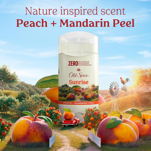  Lăn Khử Mùi Old Spice Fresher Collection Sunrise with Peach + Mandarin Peel Scent 85Gr (Sáp Xanh) 