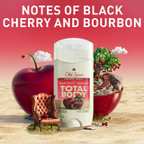  Lăn Khử Mùi Old Spice Total Body Absorbs Sweat Notes Of Black Cherry + Bourbon 85Gr (Sáp Trắng) 