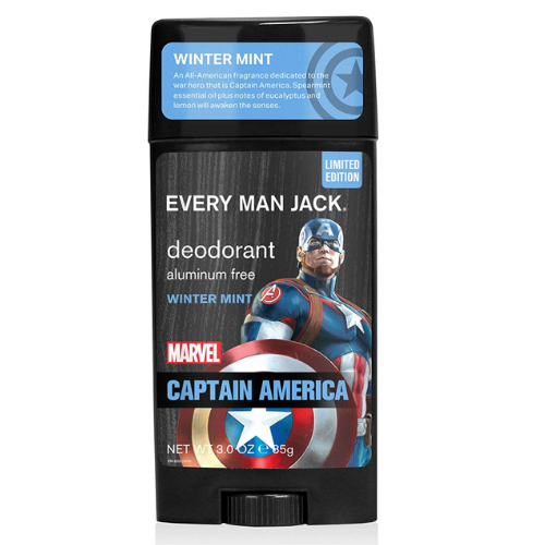  Lăn Khử Mùi Every Man Jack Winter Mint Marvel Captain America Limited Edition 85Gr (Sáp Xanh) 