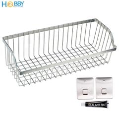 Kệ để gia vị rau củ quả dán tường inox 304 Hobby home decor KTC
