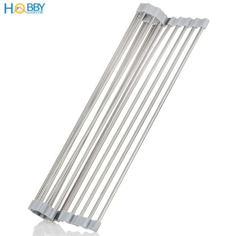 Kệ xếp gọn để đồ rửa chén gác lên bồn rửa Hobby Home Decor KXG 12 thanh inox 304