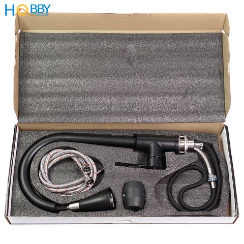 Vòi rửa chén nóng lạnh Inox 304 dây rút 3 chế độ Hobby Home Decor VDR6