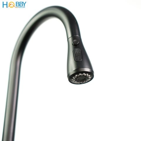 Vòi rửa chén nóng lạnh Inox 304 dây rút 3 chế độ Hobby Home Decor VDR6