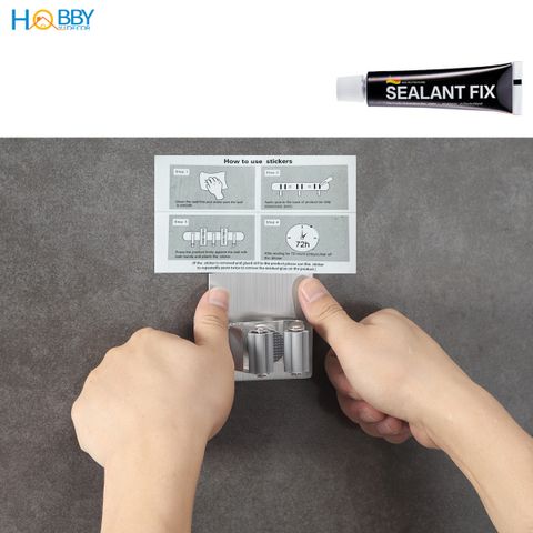 Combo 2 móc treo cán chổi dán tường inox 304 Hobby home decor CV2