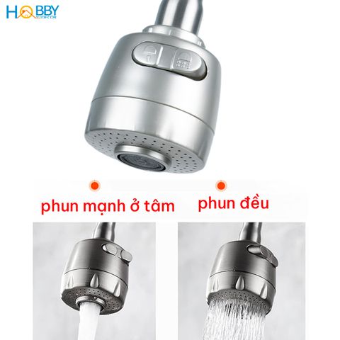 Vòi rửa chén nóng lạnh Inox 304 thân lò xo cong Hobby home decor LXNL1