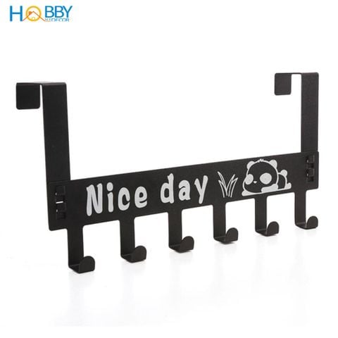 Móc treo quần áo gắn sau cánh cửa tử HOBBY Home Decor MTGC Nice Day 6 chấu - 2 màu tùy chọn