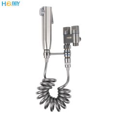 Bộ vòi xịt rửa toilet có van đa năng màu xám Hobby home decor VSR9 inox 304 dây lò xo
