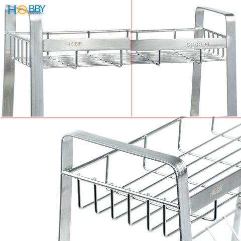 Kệ đựng gia vị 3 tầng để chai lọ nhà bếp đa năng inox 304 Hobby Home Decor 3TGV