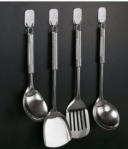 Combo 8 móc treo đồ inox 304 dán tường tiện dụng Hobby home decor 3055