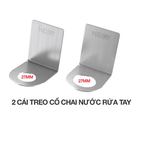 Bộ 2 móc treo cổ chai dầu gội, nước rửa tay HOBBY Home Decor MTDG