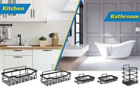 Bộ 5 kệ đựng xà phòng bàn chải đa năng dán tường Hobby home decor KM5D