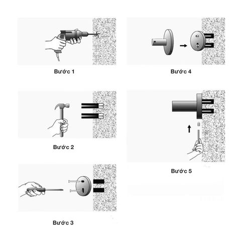 Thanh treo đồ quần áo inox 304  mẫu khoan Hobby home decor GT