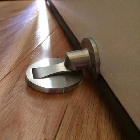 Chặn cửa đế dẹp nam châm hít chặn inox 304 Hobby home decor CC2