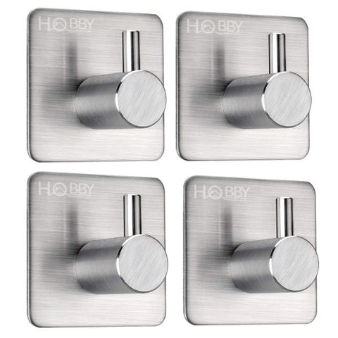 Combo 4 móc dán tường inox 304 HOBBY Home Decor TV160-4 kèm keo dán siêu dính không rỉ sét