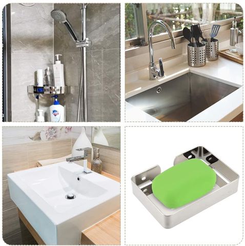 Kệ đựng xà bông cục dán tường inox 304 có keo dán Hobby Home Decor SB4